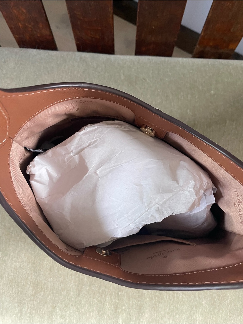 Kate Spade Pebbled Leather Shoulder Bag in Gingerbread - Picture 4 of 5